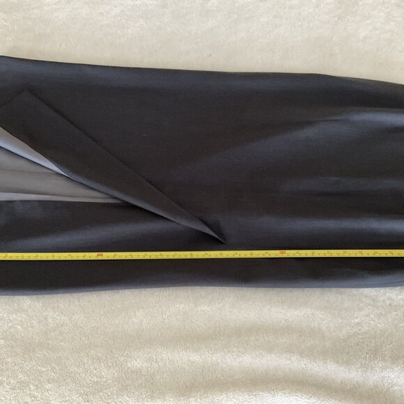 Barry Bricken Mark Shale Women's Pencil Maxi Sz 6 Long Skirt Dark Gray Wool Vntg - Picture 4 of 10